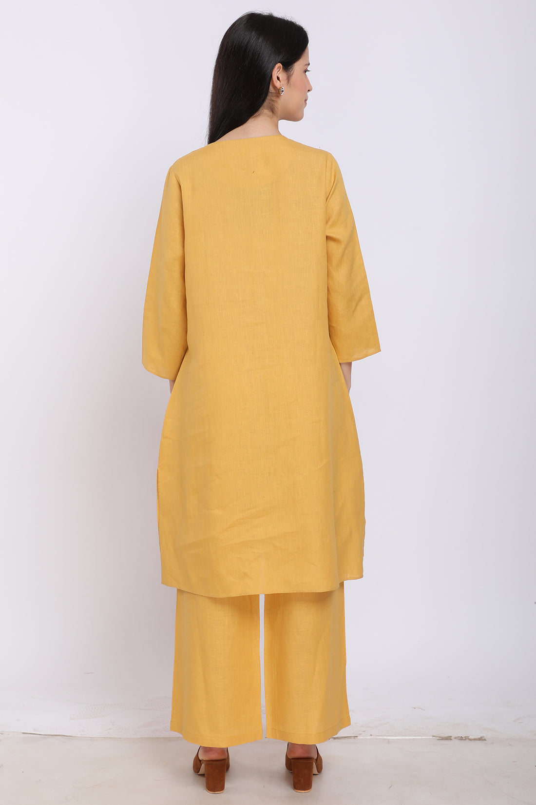 Ochre Hand Embroidered Tunic