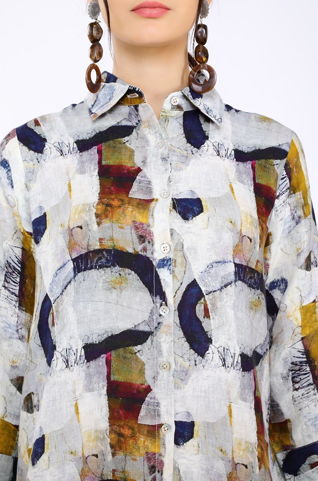 Oval Digital Printed Lounge Shirt