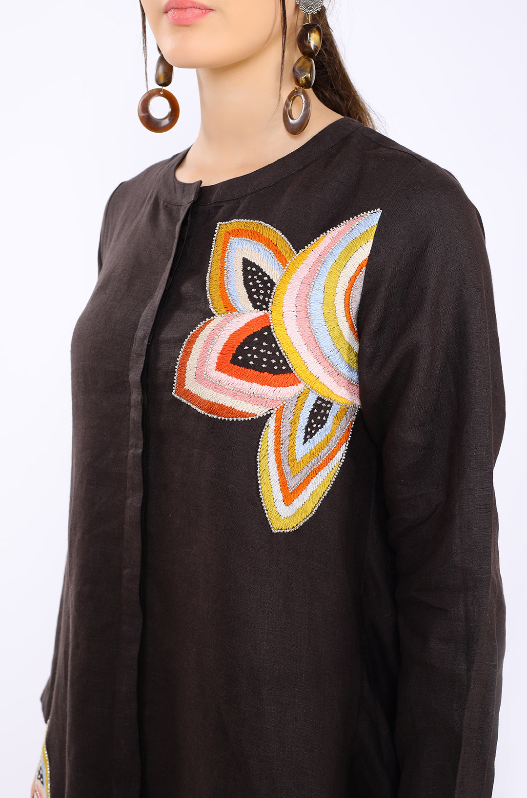 Choco Embroidered Lounge Tunic