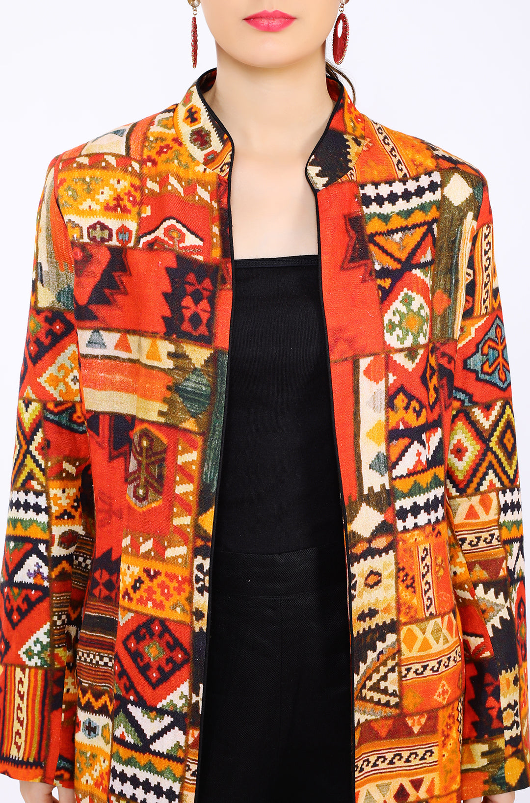 Patch Digital Print Twill Lounge Jacket