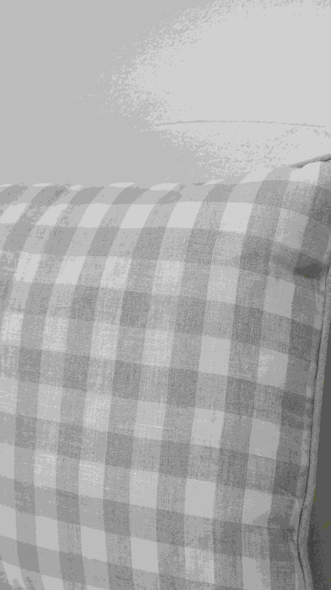 Beige Check Cushion In 100% Pure Linen (Incl. Filler)