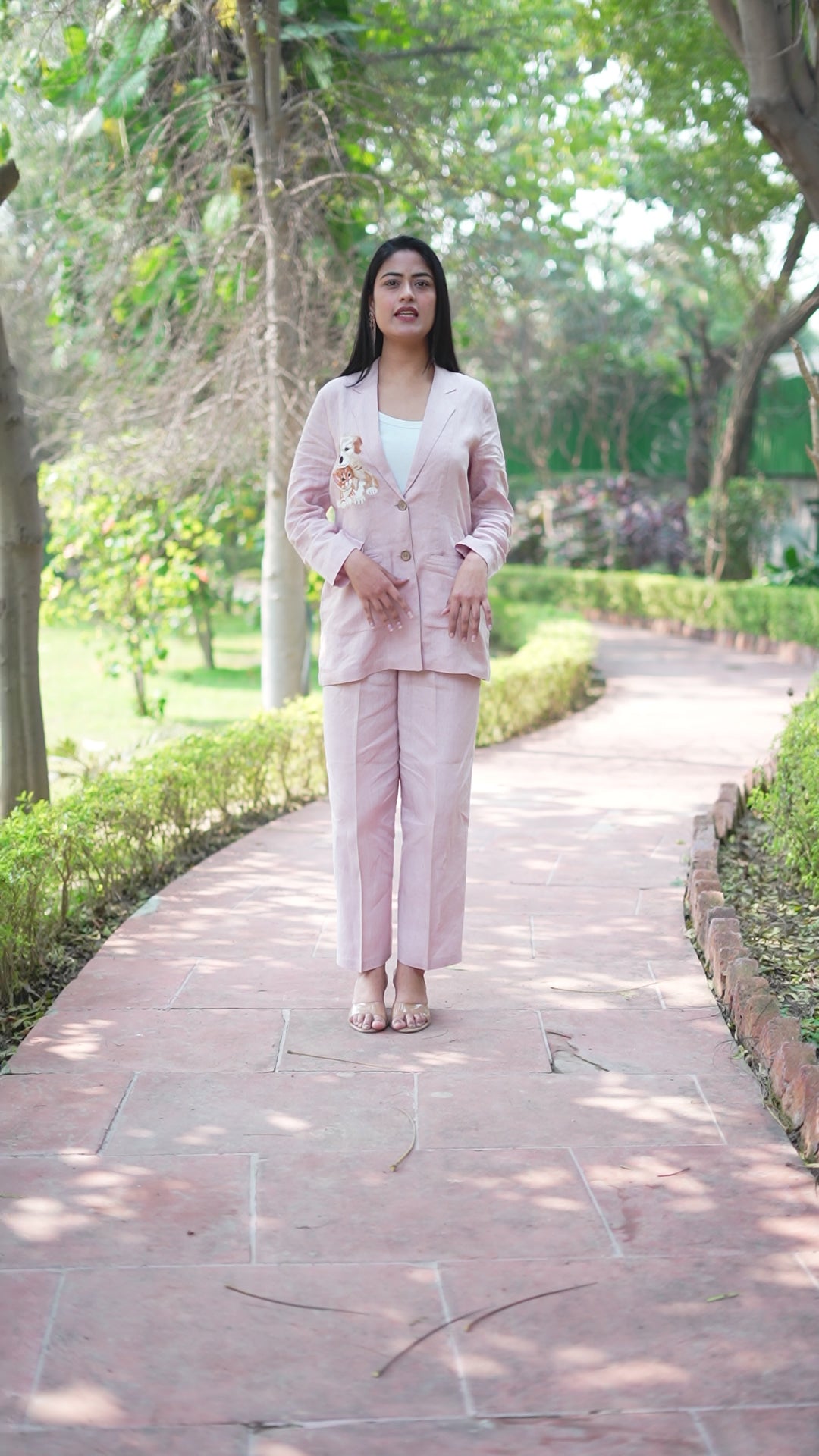 LIGHT PINK DOG/CAT EMB BLAZER